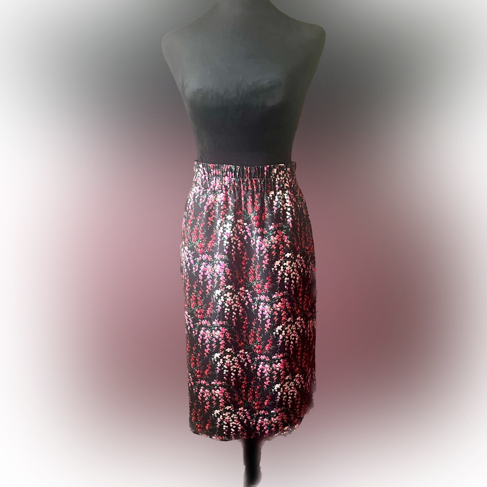 J.Crew Factory Pull-On Midi Floral Skirt Size XXS